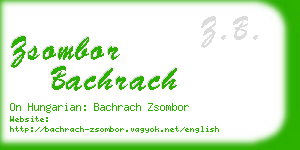 zsombor bachrach business card